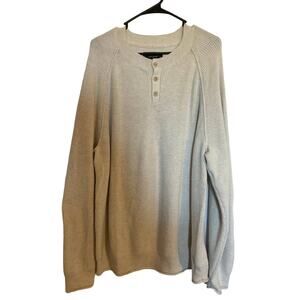 Lucky Brand XL Men's Cream Long Sleeve Knit Sweater